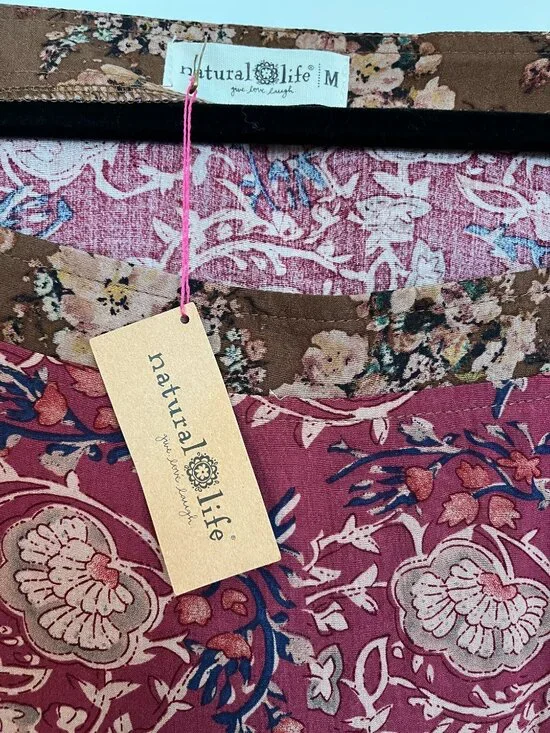 NWT Natural Life Berkley Maxi Dress in Mauve India Vines - M - Picture 4 of 14